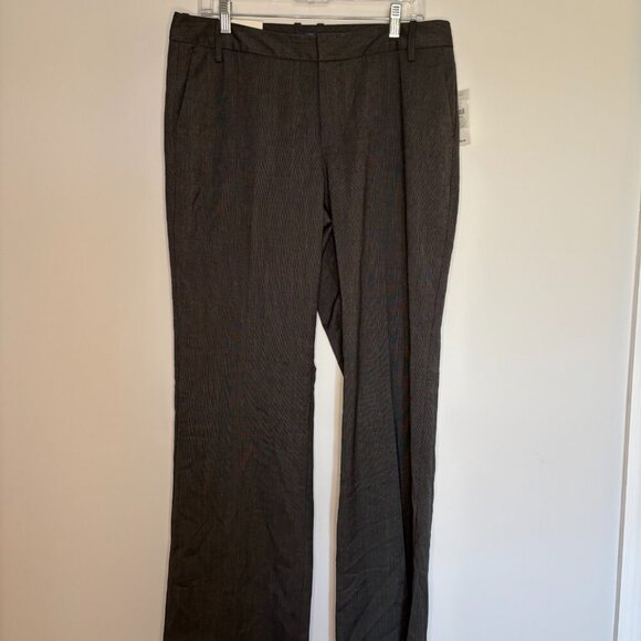 GAP NEW Favorite Trouser Womens 12 Long Stretch Black Check Slash Pocket - Picture 5 of 7